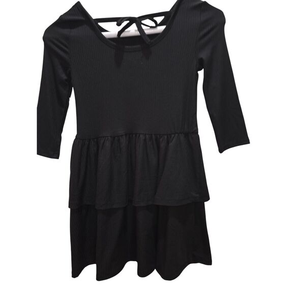 Girls Black Tiered Dress Size 6 NWT by Epic Threads – Long Sleeve Ribbed Knit - Picture 9 of 9